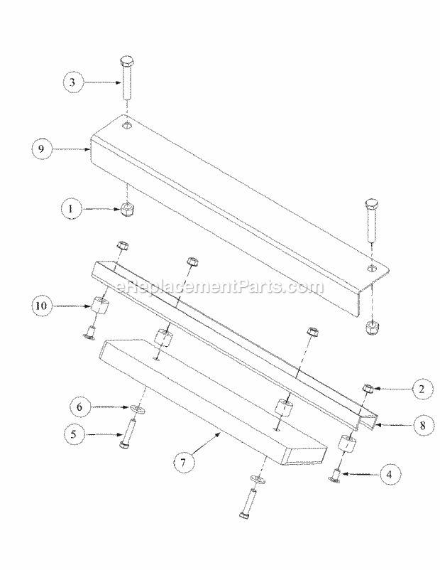 Rear Bumper Diagram and Parts List for M48-KHS 53AB5B5M750-18HP Cub Cadet Lawn Tractor